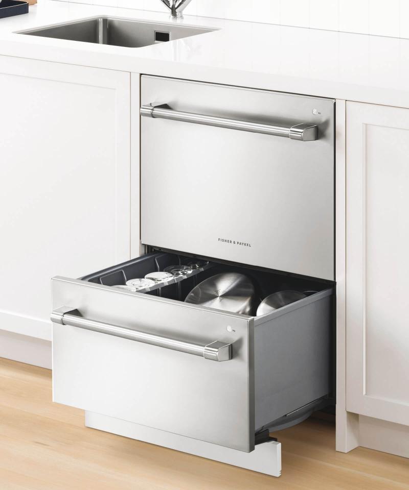 Fisher Paykel Series 24 Stainless Steel Double DishDrawer™ Dishwasher ...