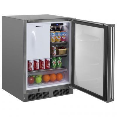 24" Marvel Outdoor Refrigerator/Freezer with Ice Maker Option - MO24RFS2LS