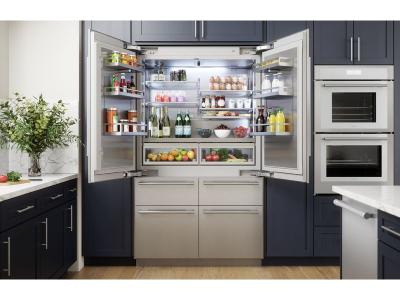48" Thermador  Freedom Built-in French Door Bottom Freezer Masterpiece Stainless Steel - T48BT110NS