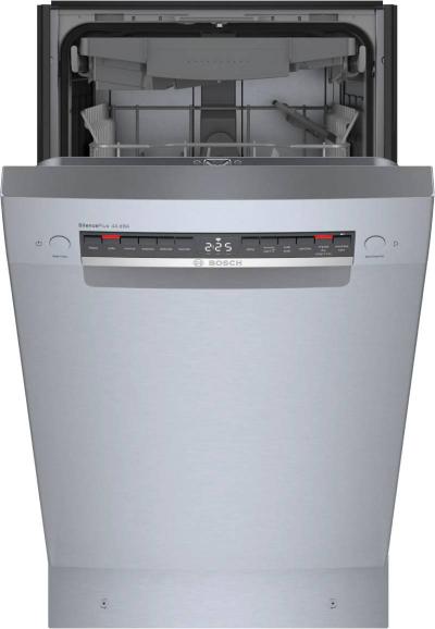 18" Bosch Recessed Handle CrystalDry Dishwasher in Stainless Steel - SPE68C75UC