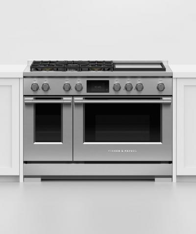 48" Fisher & Paykel Dual Fuel Range 5 Burners with Griddle - RDV3-485GD-N