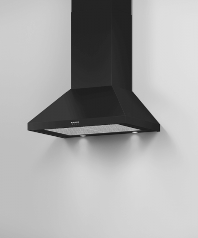 30" Fisher & Paykel Pyramid Chimney Wall Range Hood in Black - HC30PCB1