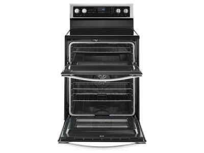 30" Whirlpool 6.7 Cu. Ft. Electric Double Oven Range with True Convection - YWGE745C0FS