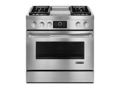 36" Jenn-Air Pro-Style Dual-Fuel Range with Griddle and MultiMode Convection - JDRP536WP