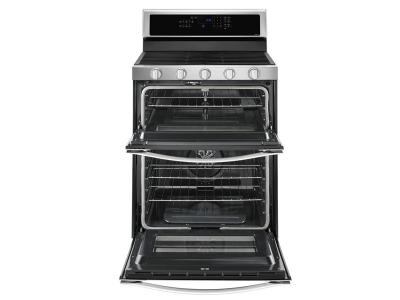 30" Whirlpool 6.0 Cu. Ft. Gas Double Oven Range With Center Oval Burner - WGG745S0FS