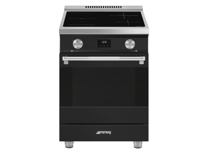 24" SMEG Professional Series FreeStanding Range in Matt Black - SPR24UIMAN