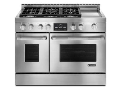 48" Jenn-Air Pro-Style Gas Range with Griddle and MultiMode Convection- JGRP548WP